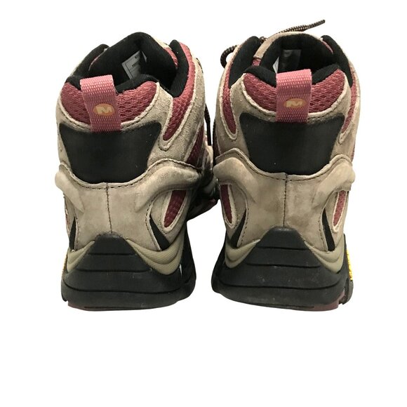 Merrell Womens Boulder Blush Hiking Boots Size 8 US/38.5 EU Vibram Soles Suede & - Picture 4 of 11